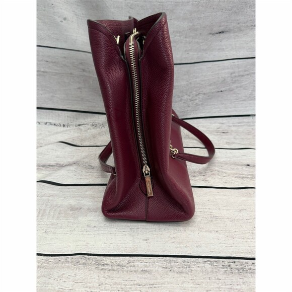 Kate Spade New York Jordyn Tote Burgundy Chain Handle Bag Pretty boujee career - Picture 6 of 16